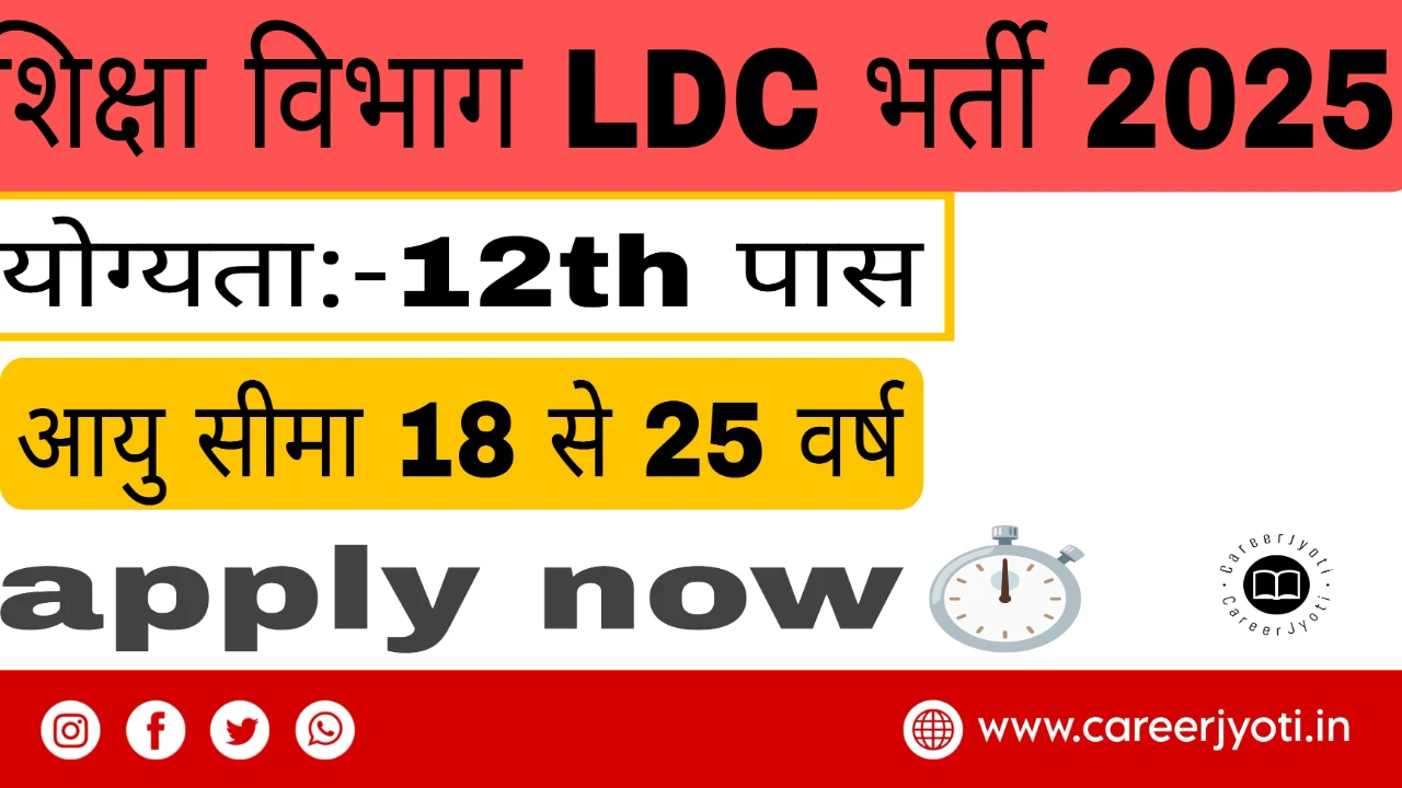 National Education LDC Vacancy 2025: Apply Online for Lower Division Clerk (LDC) Posts
