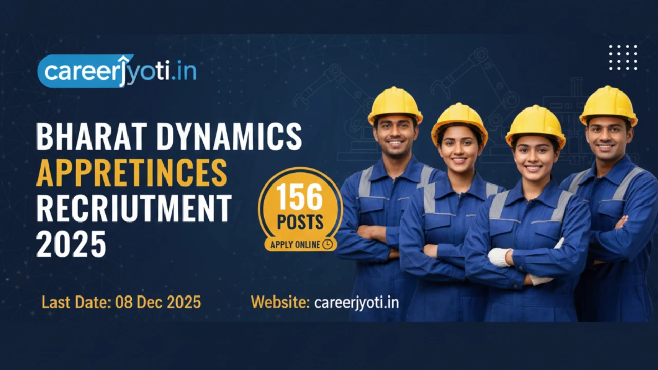 BDL ITI Apprentice Bharti 2025: भारत डायनामिक्स आईटीआई अपरेंटिस 156 पदों पर भर्ती नोटिफिकेशन जारी
