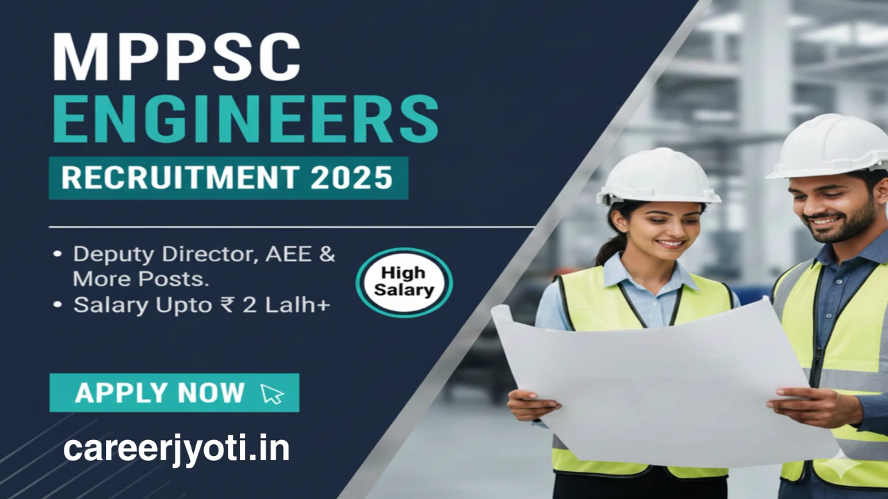 MPPSC Engineers Recruitment 2025: डिप्टी डायरेक्टर सहित कई पदों पर भर्ती का नोटिफिकेशन जारी