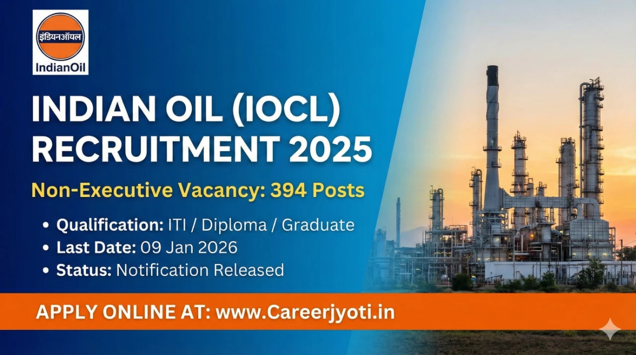 Indian Oil IOCL Non Executive Recruitment 2025 | 394 Posts Notification, Apply Link